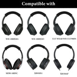 Geekria Headband Cover for Sony WH-1000XM4/XM3/XM2/1000X, ULT WEAR, WH-ULT900N, WH-XB950N1/XB910N/XB900N, MDR-XB950BT/XB650BT, MDR-10RBT/10RNC/10R Headphones, Replacement Repair Part (Black)