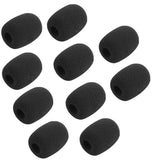 Geekria for Creators Foam Windscreen for 1/4" (10mm) Diameter Microphones, Antipop Foam Cover, Mic Wind Cover, Sponge Foam Filter Compatible with HyperX Cloud X, Cloud Pro (Black / 10 Pack)