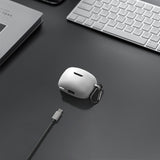 Geekria Silicone Case Cover Compatible with JBL TUNE BEAM True Wireless Earbuds, Protective Earphones Skin Cover with Keychain Hook, Charging Port Accessible (White)