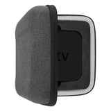 Geekria Shield Case Compatible with 2021 Apple TV 4K (32GB / 64GB) Case, Replacement Hard Shell Travel Carrying Bag with Room for Remote Controllers and Accessories (Grey)