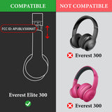 Geekria QuickFit Replacement Ear Pads for JBL Everest Elite 300, V300NXT Headphones Ear Cushions, Headset Earpads, Ear Cups Cover Repair Parts (Black)