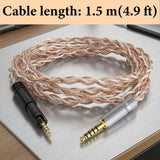 Geekria Apollo Silver-Plated Upgrade 4.4mm to 2.5mm Audio Cable Compatible with Sennheiser HD620S HD599 HD598 HD560S HD400PRO HD579 HD569 HD550 HD505, Replacement Cord (4.9 ft/1.5 m)
