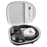 Geekria Shield Headphones Case Compatible with Anker Soundcore Q11i, Life Q20, Life Q30, Space Q45, Replacement Protective Hard Shell Travel Carrying Bag with Cable Storage (Dark Grey)