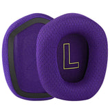 Geekria Comfort Mesh Fabric Replacement Ear Pads for Logitech G733, G535, G335 Headphones Ear Cushions, Repair Parts with Video Guide (Purple)