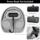 Geekria PRO Charging Headphones Case Compatible with Sony WH-1000XM6, WH-1000XM5, WH-1000XM4, ULT WEAR, Hard Shell, Durable, Multi-Layer Protection (White) Without Power Bank