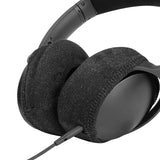 Geekria 2 Pairs Knit Headphones Ear Covers - Product Safety Certified - Washable & Stretchable Earcup Protectors for Over-Ear Headsets, Sweat Pads for Gym (Size M /Black Flowery Gray )