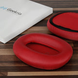 Geekria QuickFit Replacement Ear Pads for Edifier W820BT, W828NB Headphones Ear Cushions, Repair Parts (Red)