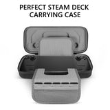 Geekria Carrying Case Compatible with Steam Deck, Hard Shell Portable Travel Storage Bag with Pocket and Original Charger (Black)