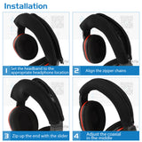 Geekria Headband Cover Compatible with Turtle Beach ELITE PRO, Ear Force Stealth 600, Stealth 700 Gaming Headphones, Replacement Repair Part, Easy DIY Installation