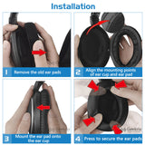 Geekria Comfort Velour Replacement Ear Pads for Sennheiser HD515, HD518, HD555, HD560s, HD558, HD559, HD569, HD579, HD589 Headphones, Repair Parts (Brown)