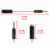 Geekria 3.5mm Stereo Male to 4.4mm Balanced Female Headphones Plug Adapter, 4N OCC Copper and Silverplated Upgrade Conversion Audio Dongle Plug (0.52ft)