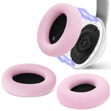Geekria SNAP Ear Pads Replacement Kit Compatible with Beats Studio Pro Headphones, Magnetic Easy Switch Comfortable Cushions, Exchange in Seconds (Mesh Fabric Pink, 1 Pair)