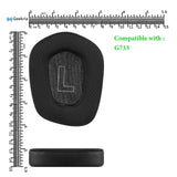 Geekria Sport Cooling-Gel Replacement Ear Pads for Logitech G733 Headphones Ear Cushions, Headset Earpads, Ear Cups Cover Repair Parts (Black)