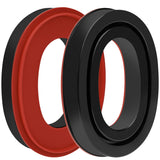 Geekria Gel Ear Pads for 3M WorkTunes (90541, 90542, 90543, 90544)/ Peltor Sport (Tactical TAC100/ 300/ 500)/ ZOHAN (EM033/ 037/ 042)/ PROHEAR(032/033/037) Headphones (Black + Red)