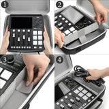 Geekria Audio Interface Carrying Case, Compatible with RØDE RØDECaster Duo, EVA Hard Shell Travel Bag (Dark Gray)