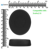 Geekria QuickFit Replacement Ear Pads for Jabra Evolve2 55, 55MS, 55UC, 55USB Wireless Headphones Ear Cushions, Repair Parts (Black)