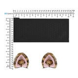 Geekria NOVA Knit Fabric Headband Cover + Cat Ears Attachment Compatible with Razer, SteelSeries, HyperX, Sennheiser, ASTRO, Sony, Logitech, ATH Headphones, Sweat Cover (Leopard Print Pink)