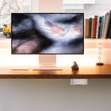 Geekria Desktop Computer Under Desk Mount, Compatible with Apple 2024 Mac mini M4/M4 Pro, 3D Printed Resin Mount, Wall Mount - VESA Bracket (Silver)