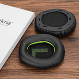 Geekria QuickFit Replacement Ear Pads for JBL Quantum 100, Q 100 Headphones Ear Cushions, Headset Earpads, Ear Cups Repair Parts (Black Green)