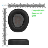 Geekria QuickFit Replacement Ear Pads for JBL Quantum 400 Headphones Ear Cushions, Repair Parts (Black)