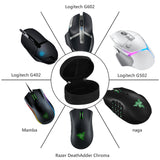 Geekria Mouse Travel Case for Many Gaming/office Mouse, Compatible with Logitech G402, G502, G602, G203, G PROX, Razer DeathAdder Chroma, Naga, Mamba, Basilisk X, Basilisk V3 (Black)