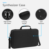 Geekria Hard Shell Travel Case Compatible with Arturia MicroBrute UFO / MicroFreak, Audio Synthesizer Carrying Bag (Dark Gray)