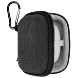 Geekria Shield Earbuds Case Compatible with Sony LinkBuds Open, LinkBuds Fit, WF-C510, WF-1000XM5, WF-1000XM4, Replacement Hard Shell Travel Carrying Bag with Carabiner Clip (Dark Grey)