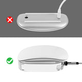 Geekria Mouse Charging Station, Acrylic Mouse Charging Dock, Mouse Stand, Compatible with Apple Magic Mouse (USB-C), Magic Mouse Accessorie (Transparent)