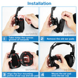 Geekria Comfort Hybrid Velour Replacement Ear Pads for Astro A40 TR Headphones, Repair Parts (Black)