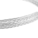 Geekria Apollo Silver-Plated Upgrade Audio Cable Compatible with Sennheiser HD660S HD600 HD650 HD580 Headphones, 3.5mm (1/8'') Replacement Headphones Cord for HiFi Headset (4 ft/1.2m)
